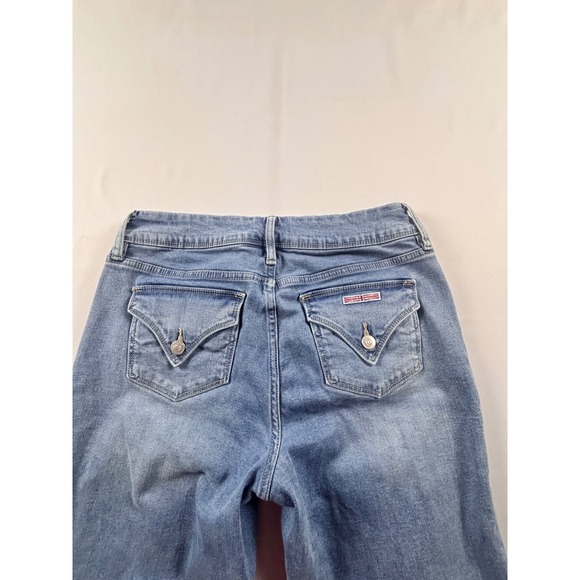 Hudson Signature Flap Pocket Bootcut Jeans Mid Rise Light Wash 2000s Revival SZ8 - Picture 8 of 11